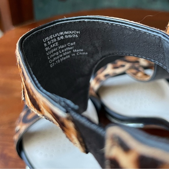 Katherine Kelly Blake T-Strap Natural Leopard Calf Hair Stiletto Heels - Picture 10 of 15